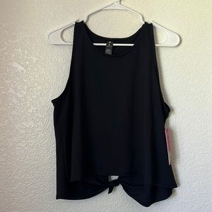 Black workout tank top